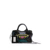 Balenciaga Mini Lambskin Motocross Graffiti All Over Classic City Satchel Secondhand