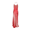 Secondhand Roberto Cavalli Feather Pattern Silk Dress