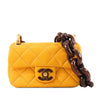 Secondhand Chanel Mini Square Lambskin Wenge Wood Flap