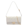 Fendi Zucca Embossed Leather Baguette Wallet on Chain Secondhand
