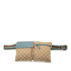 Gucci GG Canvas Web Double Pocket Belt Bag Secondhand