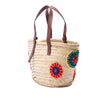 Secondhand LOEWE Large Floral Embroidered Raffia Basket Tote