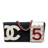 Chanel Canvas and Metallic Lambskin Chocolate Bar No.5 Flap Secondhand