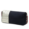Chanel Canvas and Metallic Lambskin Chocolate Bar No.5 Flap Secondhand
