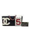 Chanel Canvas and Metallic Lambskin Chocolate Bar No.5 Flap Secondhand