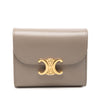 Celine Shiny Calfskin Triomphe Flap Small Wallet Secondhand