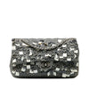 Chanel Medium Cotton Striped Double Flap Secondhand