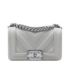 Secondhand Chanel Small Chevron Stitched Calfskin Boy Flap