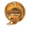 Chanel CC Gold Plated Quilted Round Clip On Earrings Secondhand