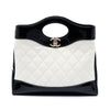 Chanel Mini Bicolor Quilted Patent 31 Shopping Bag Secondhand