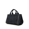 Prada Denim Canapa Bijoux and Grommet Tote Secondhand
