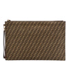 Fendi Large Zucchino Suede Flat Pouch Secondhand