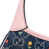 Gucci Limited Edition Mini GG Embroidered Denim Floral Jackie 1961 Crossbody Secondhand