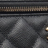 Chanel Quilted Caviar CC Vanity Case With Chain Secondhand