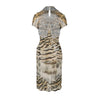 Secondhand Roberto Cavalli Feather Print Dress