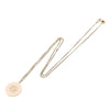 Chanel CC Gold Plated and Enamel Camellia Round Pendant Necklace Secondhand