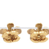 Secondhand Chanel Gold Plated and Resin CC Flower Push Back Earrings
