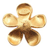 Chanel Gold Plated and Resin CC Flower Push Back Earrings Secondhand