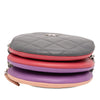 Chanel CC Quilted Lambskin Triple Zip Round Clutch With Chain Secondhand