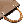Gucci Small Calfskin Bamboo Shopper Satchel Secondhand