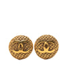 Chanel CC Gold Plated Woven Round Clip On Earrings Secondhand