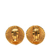 Chanel CC Gold Plated Woven Round Clip On Earrings Secondhand