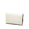 Saint Laurent Bicolor Grain De Poudre Chevron Monogram Envelope Chain Wallet Secondhand