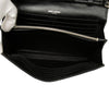 Saint Laurent Bicolor Grain De Poudre Chevron Monogram Envelope Chain Wallet Secondhand