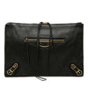 Balenciaga Medium Goatskin Motocross Classic Metallic Edge Clutch Secondhand