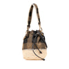 Fendi Zucca Pequin Jaquard and Straw Mon Tresor Bucket Bag Secondhand