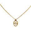 Secondhand Dior Gold Plated CD Logo Pendant Necklace