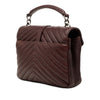Saint Laurent Medium Quilted Chevron Sheepskin College Satchel Secondhand