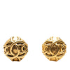 Secondhand Chanel CC Gold Plated Round Clip On Earrings