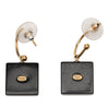 Chanel CC Gold Plated Resin and Faux Pearl Dice Drop Push Back Earrings Secondhand