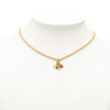 Dior Gold Plated Logo Pendant Necklace Secondhand