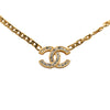 Chanel CC Gold Plated Strass Pendant Necklace Secondhand