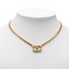 Chanel CC Gold Plated Strass Pendant Necklace Secondhand