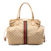 Gucci GG Canvas Web Tassel Tote Secondhand