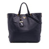 Prada Soft Calf Side Zip Convertible Tote Secondhand