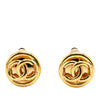 Chanel Gold Plated Mini CC Clip On Earrings Secondhand