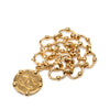 Chanel CC Gold Plated Medallion Wide Link Bracelet Secondhand