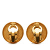 Chanel CC Gold Plated Button Clip On Earrings Secondhand