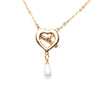 Dior Gold Plated Stass and Faux Pear Teardrop Pendant Necklace Secondhand