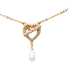 Dior Gold Plated Stass and Faux Pear Teardrop Pendant Necklace Secondhand