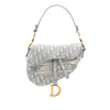 Secondhand Dior Oblique Embroidered Canvas Saddle Bag