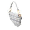 Secondhand Dior Oblique Embroidered Canvas Saddle Bag