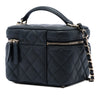 Chanel Small Quilted Caviar Top Handle Vanity Case with Chain Secondhand
