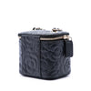 Chanel Mini Camellia Embossed Lambskin Vanity Case With Chain Secondhand