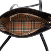 Burberry House Check Trimmed Leather Tote Secondhand