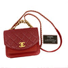Chanel Mini Quilted Calfskin and Caviar Chain Handle Flap Secondhand